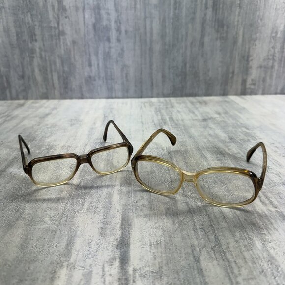 Blake Janet Design Eyeglasses Frames Only TAN Brown Crystal Full Rim Small - Picture 2 of 13